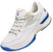 FitVille Womens Tennis Shoes Wide Fit Squash Badminton Shoe Non Slip Sports Trainers Sneakers for Tennis Volleyball, White, 8.5 UK Wide