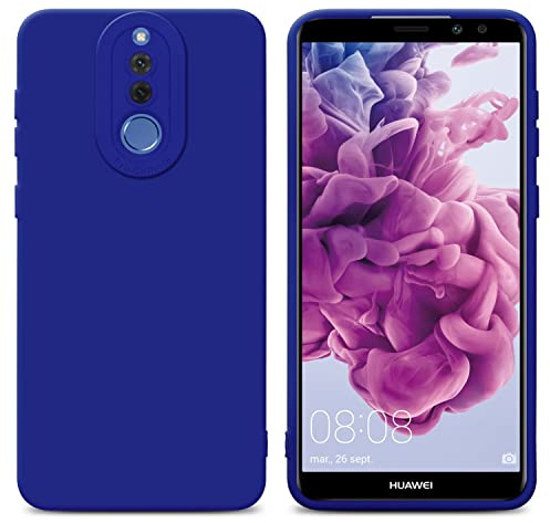 Cadorabo Hülle kompatibel mit Huawei Mate 10 LITE Schutzhülle TPU Silikon Case Liquid Design mit Kameraschutz Slim Kratzfest Weiche Gummi mit Rundumschutz Case Hülle für Huawei Mate 10 LITE in Blau
