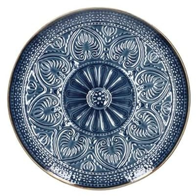 HOMLA Teller INDIE - Dessertteller - aus Steingut - Langlebig und Widerstandsfähig - Harte, Glänzende, Kratzfeste Oberfläche - Durchmesser 21cm, Grau