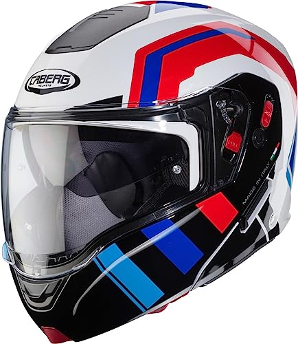 CABERG Unisex Horus Helmet, White Black RED Blue, L (59/60)