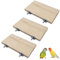 3PCS Bird Platform Flat Wooden Stand Pet Platform Climbing Platform Bird Cage Accessories for Small Animals Parakeets Budgies Chinchilla Hamster Rat Mouse Parrot