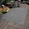 Carpettex Outdoor Teppich Wetterfest 140 x 200 cm Sisaloptik Grau - Ideal für Balkon, Garten, Terrasse, Camping und als Küchenteppich - Waschbarer Teppich, Skandinavisches Design, Flachgewebe