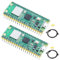 Rasp-Pi Pico W Placa Base,Based on Rasp-Pi RP2040 Chip,Dual-Core Arm Cortex M0+ Processor,con Pre-Soldered Header Support C/C++/Python para RaPi Pico RP2040 Microcontrolador Board(2 pcs)