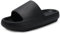 Misolin Ciabatte Donna Estive Nuvola Pantofole Uomo Doccia Sandali Comode Piscina Spiaggia Antisudore Slide Antiscivolo Scarpe da casa Interni ed Esterni,Nero 42/43 EU