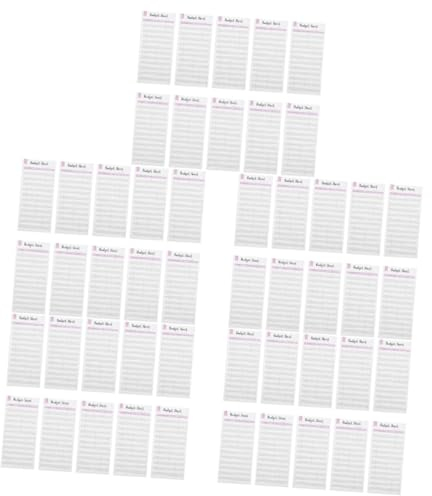 EXCEART 100 Stück Blätter Budget Marmelade Budgetplaner einfache Brieftasche sparplan haushalt organisation Helfer zur Kostenerfassung Budget für die geschäftliche Nutzung fein Papierstau