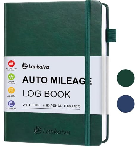 Carnet de kilométrage pour voiture – Carnet d'entretien du véhicule, 1768 trajets : kilométrage, dépenses, consommation de gaz, lubrification, réparations et accessoires, carnet de kilométrage de