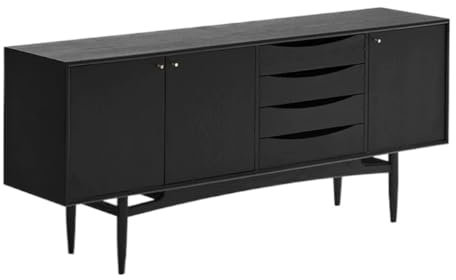 GUERNSEY Anrichte Massivholz Küchenschränke Holz Sideboards Retro Buffet Schränke Konsole Tisch Mit Schubladen Buffetschrank(A)