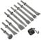 AMGSH 10 Pcs Air Hammer Pneumatic Chisels Tools, 9pcs 0.401'' (10mm) Shank Heavy Duty Pneumatic Air Hammer Chisels Made From High Carbon Steel, Plus 1 Piece of Spring