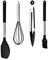 Küchenutensilien-Set, hochhitzebeständig, Schneebesen, Backschaufel, Bürste, Silikon-Grillzange für den Haushalt