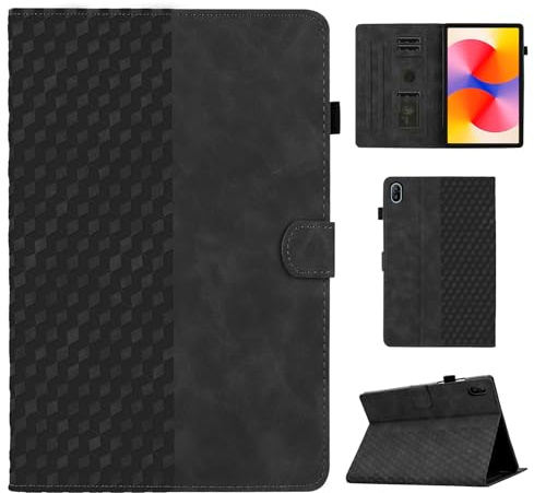 CASAFUNY Hülle für Huawei MatePad SE 11 Zoll 2024 PU Leder Tablette Schützhülle Multi-Winkel Ständer Cover Case für Huawei MatePad SE 11 2024 Tablette, Schwarz