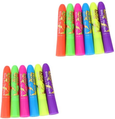 HONMEET 2sätze Farben Körperwaschbare Wachsmalstifte Leuchtende Gesichtsfarbe Für Halloween Und Partys Einfach Abwaschbar Für Erwachsene Sicheres -make-up