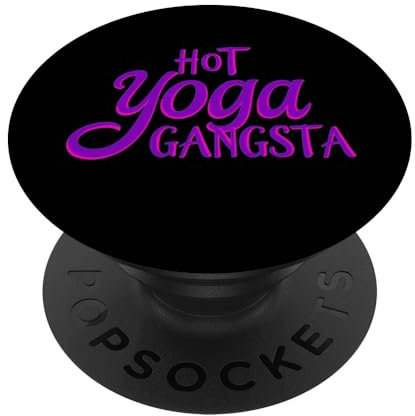 Hot Yoga Gangsta und Meditation - Namaste Vintage Yoga PopSockets Klebender PopGrip