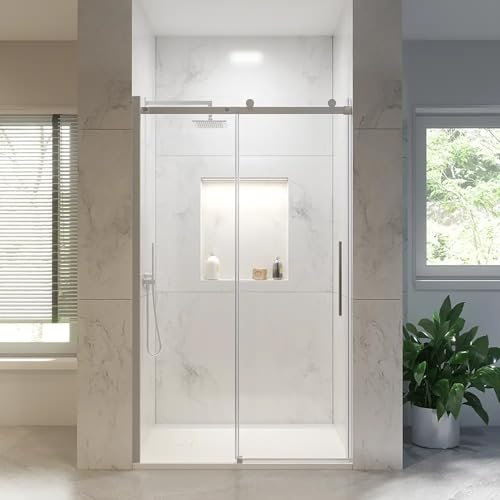 Box Doccia Porta Nicchia 100cm Apertura Scorrevole Vetro Temperato Trasparente 8mm Anticalcare Installazione Reversibile Profili In Alluminio Cromato Altezza 195cm Mod. Creta