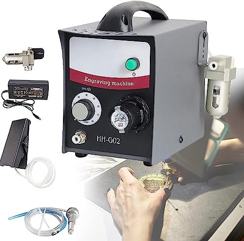 Pneumatic Jewelry Engraver Machine 110v 220v Hand Engraving Machines 400 8000 RPM Single Head Micro Engraver for Jewelry Crafts Wrought Iron High Precision and Versatile Engraving Tool