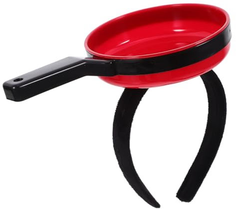 TINEASUR Imitat Pfanne Stirnband Grillpfanne Pfannen Bratpfannen Stirnband Pfannen Boppers Stirnband Lustiges Stirnband Lustiger Kopfschmuck Pfannenförmige Haarbänder Pfannen