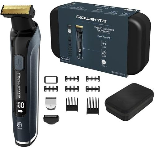 Tondeuse barbe Rowenta 3 en 1 Forever Sharp Comfort TN6044E0 Noir | Barbier, langlebig, selbstschärfende Klingen, 120 min Laufzeit, einfache Verwendung im Alltag, Farbe: Schwarz/Silber