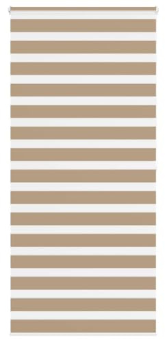 vidaXL Doppelrollo Sandbraun 95x200 cm Stoffbreite 90,9 cm Polyester