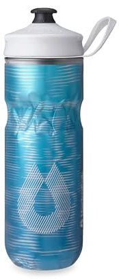 HydraPak Polar Sport Insulated Water Bottle - BPA-Free, Sport & Bike Squeeze Bottle with Handle (Pulse Blue, 600ml / 20oz)