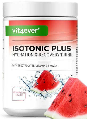 Isotonic Plus Drink - 1050g Bebida isotónica en polvo – con carbohidratos, electrolitos, vitaminas y maca - fórmula de hidratación y recuperación (Watermelon)