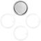 wedrink 1 Filter and 3 Silicone Moka Pot Gasket Seals Replacement for Stainless Steel Moka Pot and Stovetop Espresso Coffee Maker (6 Cup)