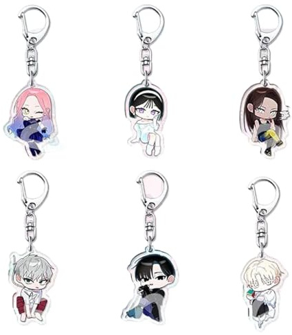 6 Porte Clés Alien Stages Jeux Figurine Cosplay Accessoires Mignon Acrylique Keychain Merch