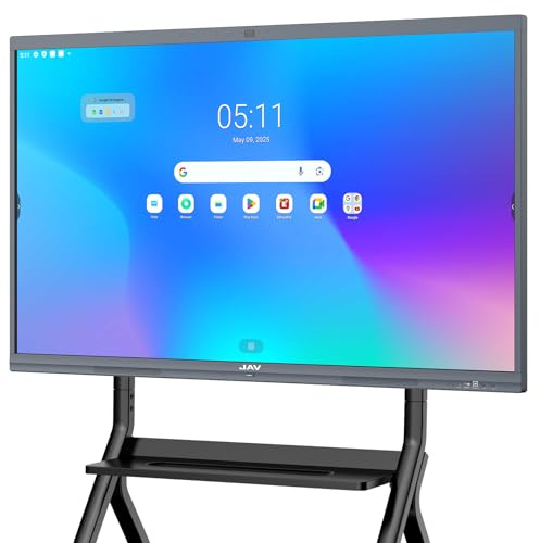 JAV Interaktives Whiteboard 55 Zoll Smart Board Touchscreen 4K UHD Android 14 Google EDLA Zertifiziert Digitale Elektronische Whiteboard 8+128GB Eingebaute 48MP Kamera für Büro Klassenzimmer