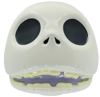 Enesco Disney Ceramics - Tarro de galletas esculpido de Jack Skellington de Pesadilla antes de Navidad, 7 pulgadas, multicolor