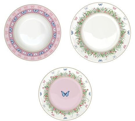 EASY LIFE Spring Parade Service Table Assiettes Set 18 Pièces Porcelaine