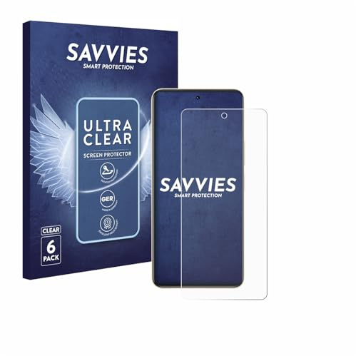 Savvies Schutzfolie für Vivo Y36 | 6 Stück Transparenter Displayschutz Made in Germany Ultra-Klar Displayschutz-Folie