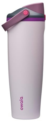 Owala FreeSip Sway - Stainless Steel - 40oz - Dreamy Fields | Acero inoxidable con aislamiento | Asa resistente para llevar fácilmente | Tapa antiderrames con botón de apertura