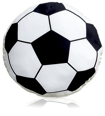 Plüsch Kissen Fußball, Flauschige Football Sitzkissen, weiche Sport Ball interaktive Fußball kreative Zimmer Dekorationen, Fussball Geschenk für Jungen, Geburtstag Party Geschenk für Kinder und Fußbal