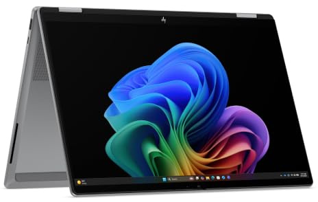 HP OmniBook X Flip, Convertibile, Copilot+ PC, 14, 2K OLED, Touch | Intel Core Ultra 5 325, 16 GB RAM, 512 GB SSD, Windows 11, 14-kb0000slx, Argento, Multitasking, QWERTY Italiano