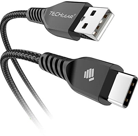 TECHGEAR STRONG High Durability Braided USB-C Charging & Data Cable (30cm/1ft) for USB Type-C Compatible with iPad Pro 11 12.9 13 2025-2018, Mini 7/6, iPad Air 11/13/4th/5th 10.9, iPad 10th/11th