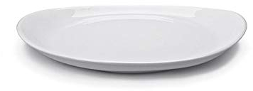 Fuente de porcelana ovalada Hotel lisa blanca 50 cm