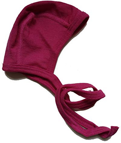 Cosilana Wolle Seide Babyhäubchen (Uni Rot, 50/56)