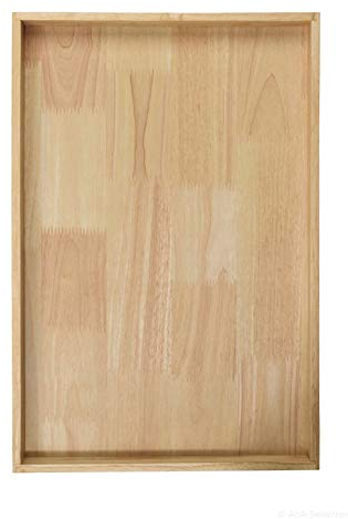 ASA Selection Holztablett, rechteckig, Tablett, Gummi, 35,5 x 52 cm