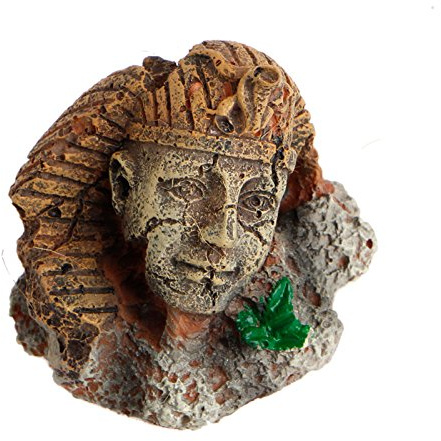 WOWOWO Ägyptischer Pharao Alte Sphinx Ruinen Aquarium Ornament Aquarium Dekoration Neu