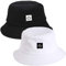 2 Pack Smile Face Bucket Hut für Frauen Niedlicher Sonnenhut Teenager Mädchen Baumwolle UV-Schutz Unisex Sommer Reise Strand Angeln Wandern Stickerei Visier Outdoor Cap Schwarz und Weiß