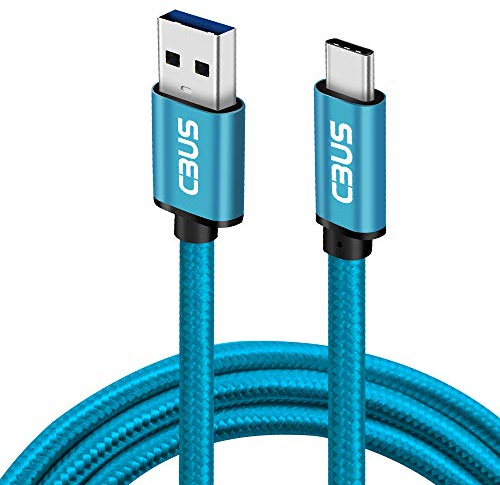 CBUS 3m Heavy-Duty Braided USB C Charger Cable Compatible with iPhone 16/15/Pro/Max/Plus, iPad Pro, iPad Air, iPad 10, iPad Mini, Galaxy Tab, Steam Deck (Electric Blue)