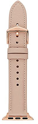 Fossil Armband kompatibel mit Apple Watch, 38/40/41 mm 18 mm Rosa Leder, S181498