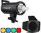 GODOX SK400II Compact 400Ws Studio Flash Strobe Light with Photography Light Barn Door Barndoor Kit Built-in Godox GN65 5600K with 150W Modeling Lamp for E-commerce Product Portrait