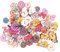CENPEK Wood Buttons Craft, 100 Pcs Flower Trees Birds Cat Print Wooden Buttons, Handmade Buttons, with 2 Holes for DIY Craft Decorations Sewing Knitting Clothes