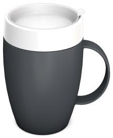 Ornamin Becher mit Trink-Trick mit unauffälligem Trinkaufsatz, anthrazit