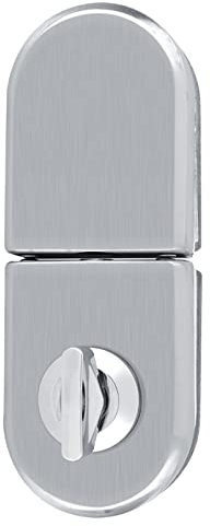 Double Glass Door Lock, Glass Door Lock, 10~12mm Stainless Steel Glass Door Latch,Glass Door Anti-Theft Security Lock with Whirl Knob and Keys for Home Hotel Bathroom Use, Door Lock Door Latch Lock