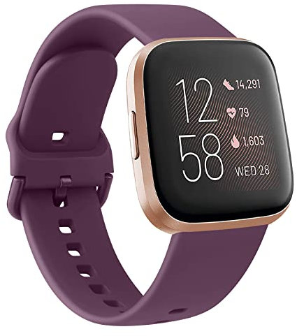 Oumida Cinturino per Fitbit Versa 2 /Fitbit Versa/Fitbit Versa Lite Cinturino, Morbido Silicone Cinturini per Fitbit Versa 2 (Viola)