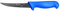 Starrett Professional Stainless Steel Kitchen Boning Knife - Narrow Curved Profile - 5-inch (125mm) - Blue Handle