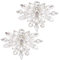 FINGERINSPIRE 2 Stück Kristall Schuhe Clips 59x43mm Silber Strass Blumen Schuhe Schmuck Dekoration Elegante Schuhschnallen mit Aufbewahrungsbox für Frauen Pumps Flats Heels Taschen Hochzeit Party
