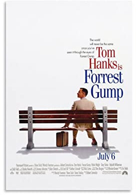 Filmposter Forrest Gump Thomas Jeffrey Hanks, 2 Bilderdruck, Leinwand, Poster, Wandfarbe, Kunst, Poster, Dekoration, moderne Heimkunstwerke, 30 x 45 cm