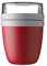 Mepal - Lunchpot Ellipse - Nordic Red – 500 ml praktischer Reisebecher, Joghurtbecher, To go Becher – Geeignet für Tiefkühler, Mikrowelle und Spülmaschine, 700 ml