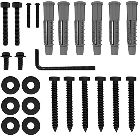 Kit de Fixation Murale pour Télévision, Forging Mount Kit de Montage Mural pour TV, avec vis pour Cheville Murale, vis M5 M6, Ancre de Béton, Accessoires Optimaux pour Support TV Mural